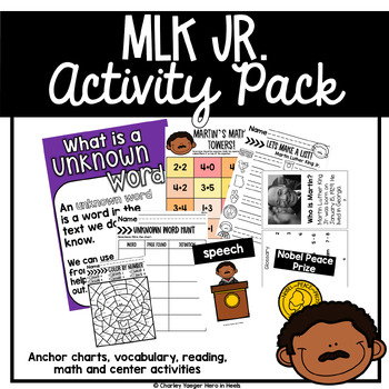 Preview of Martin Luther King Jr. Reading and Math Activity Pack
