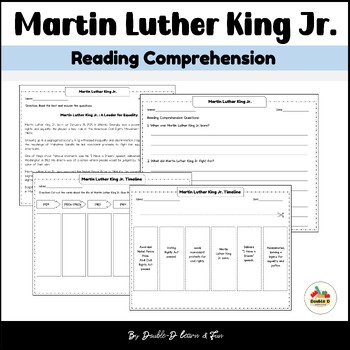 Preview of Martin Luther King Jr.ReadingComprehensionBiography BlackHistoryMonths Hero K-2