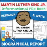 Martin Luther King Jr Report Writing Flip Book BIOGRAPHY TEMPLATE