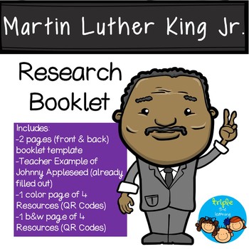 Preview of Martin Luther King Jr.-Historical Figure Research Booklet