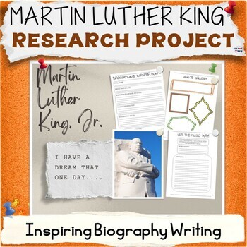 Preview of Martin Luther King Jr. Research Project Based Learning MLK Day Activity Packet