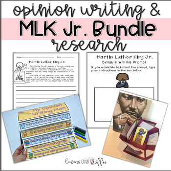 Preview of Black History: Martin Luther King Jr. Research Project and Writing Prompt Bundle
