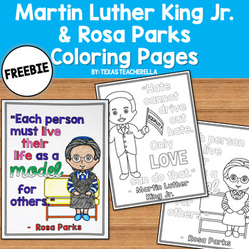 Martin Luther King Jr. & Rosa Parks Coloring Page FREEBIE by Texas ...