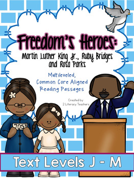 Preview of Martin Luther King Jr., Ruby Bridges & Rosa Parks: Leveled Reading Passages, J-M