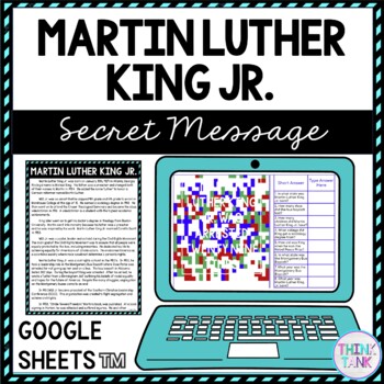 Preview of Martin Luther King Jr. Secret Message Activity for Google Sheets™