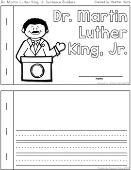 Martin Luther King Jr. Sentence Builders by Heather Harris | TpT