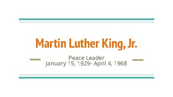 Preview of Martin Luther King, Jr. Slideshow