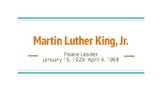Martin Luther King, Jr. Slideshow