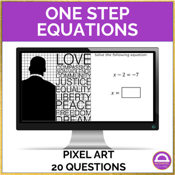 Preview of Black History Month | Solving One Step Equations Pixel Art Activity