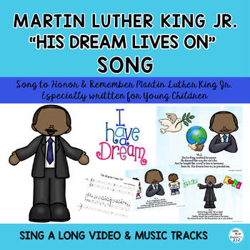 Preview of Martin Luther King Jr. Song "His Dream Lives On" Elementary Song, Choir