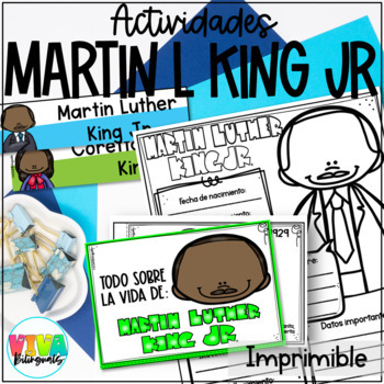 Preview of Martin Luther King Jr | MLK JR Spanish Biography and Activities