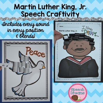 Preview of Martin Luther King Jr Speech Therapy Articulation Language Craft