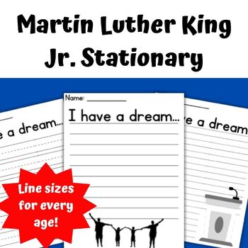 Preview of Martin Luther King Jr. Stationary - MLK Day - DIFFERENTIATED
