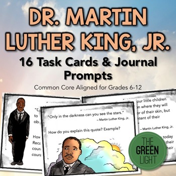 Preview of Martin Luther King Jr. Task Card/Journal Prompts