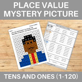 Preview of Martin Luther King Jr. Tens & Ones Place Value 120 Chart Mystery Picture