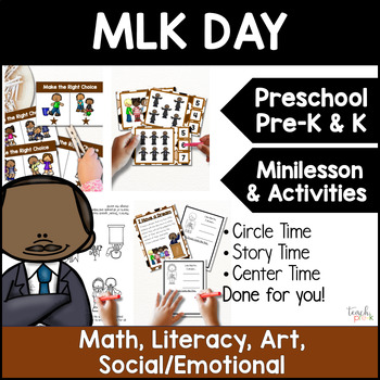 Preview of Martin Luther King Jr. Activities for Preschool, PreK, & Kindergarten Minilesson