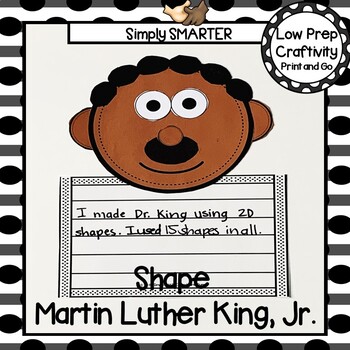 Preview of Martin Luther King Jr. Themed Cut and Paste Shape Math Craftivity