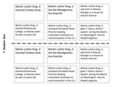 Martin Luther King Jr Timeline Cut and Paste
