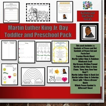 Preview of Martin Luther King Jr. Day Toddler and Preschool Pack