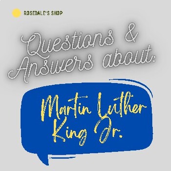 Preview of Martin Luther King Jr. Top Questions and Answers | Black History Month