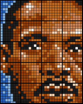 Preview of Martin Luther King Jr. - Trig Ratios Collaborative Math Mosaic (20 Sheets)