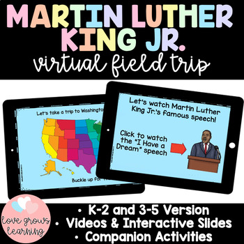 Preview of Martin Luther King Jr - Virtual Field Trip - Activities and Craft
