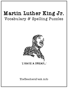 Preview of Martin Luther King Jr. Vocabulary & Spelling Puzzles