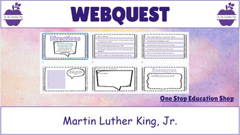 Preview of Martin Luther King, Jr. WebQuest (Digital Resource) Google Slides