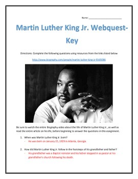 Martin Luther King Jr. - Biography and Video Analysis Web Assignment ...