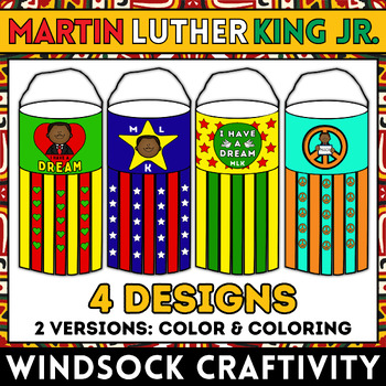 Preview of Martin Luther King Jr. Windsock Craftivity | Black History Month Craft Project