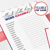 Martin Luther King Jr | Word Scramble | Fillable PDF Game 