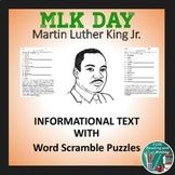 Martin Luther King Jr. Word Scrambles - Informational Text