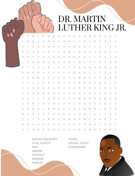 Preview of Martin Luther King Jr. Word Search