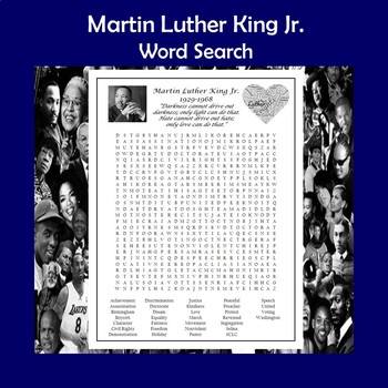 Preview of Martin Luther King Jr. Word Search Puzzle