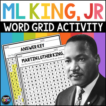 Preview of Martin Luther King, Jr Word Search with Digital Resources