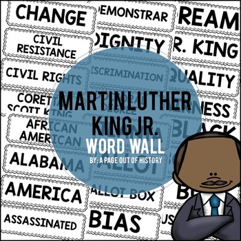Preview of Martin Luther King Jr Word Wall Cards
