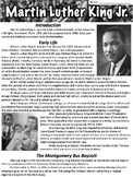 Martin Luther King Jr. Worksheet