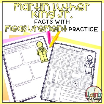 Preview of Martin Luther King Jr. Worksheet with Measurement Mass and Volume- MLK Math