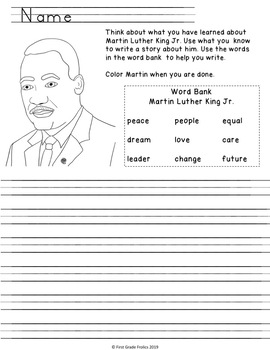 Martin Luther King Jr. Writing by First Grade Frolics | TPT