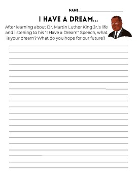 Martin Luther King Jr. Writing by Fourth Grade is Fun | TPT