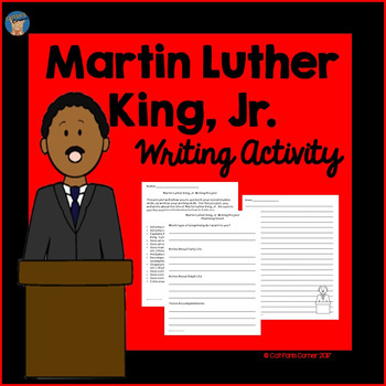 Preview of Martin Luther King, Jr. Writing Activity