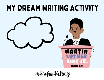 Preview of Martin Luther King Jr. Activities Writing Craft FREE Kindergarten 1st 2nd Grade