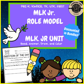 Preview of Martin Luther King Jr. Writing PreK, Kindergarten, TK, First Grade Prompts