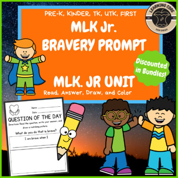 Preview of Martin Luther King Jr. Writing PreK, Kindergarten, TK, First Grade Prompts