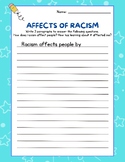 Martin Luther King Jr. Writing Prompt Worksheet How Racism