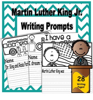 Preview of Martin Luther King Jr, Writing Prompts