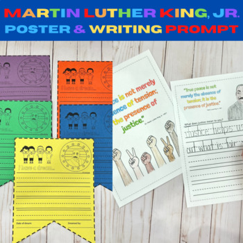Preview of Martin Luther King Jr  Writing Prompts and Pennants