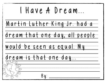 Martin Luther King Jr. Writing Templates by Mrs Study Hall | TpT