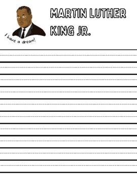Preview of Martin Luther King Jr. Writing Template