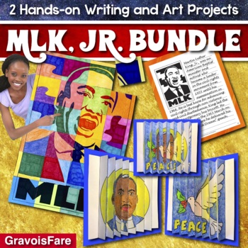 Preview of Martin Luther King Jr Writing and Art Activity BUNDLE: 2 Hands-on Projects